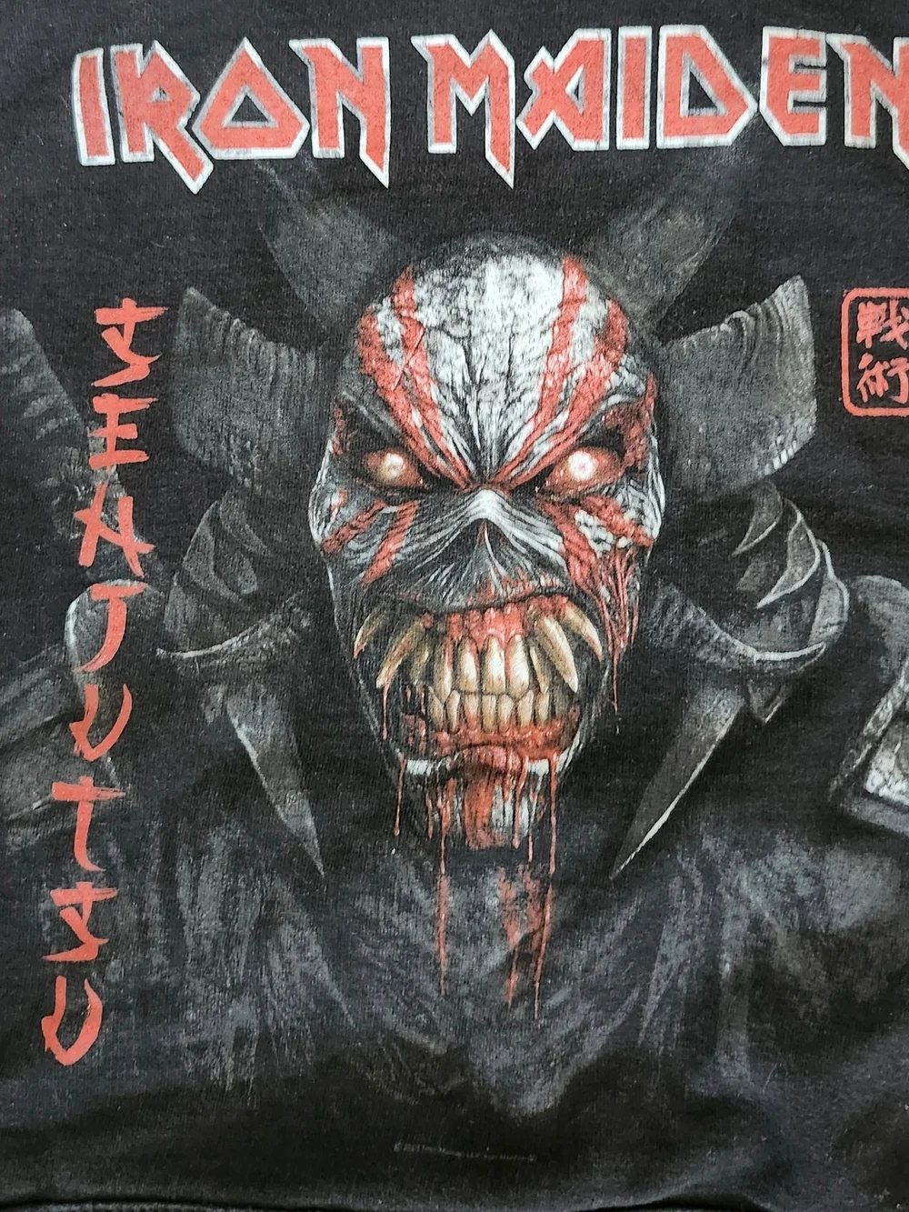 Iron Maiden Graphic Black Tee - Samurai Eddie Design